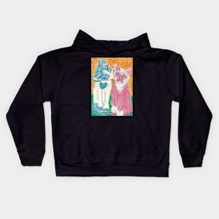 sweet kittens art Kids Hoodie